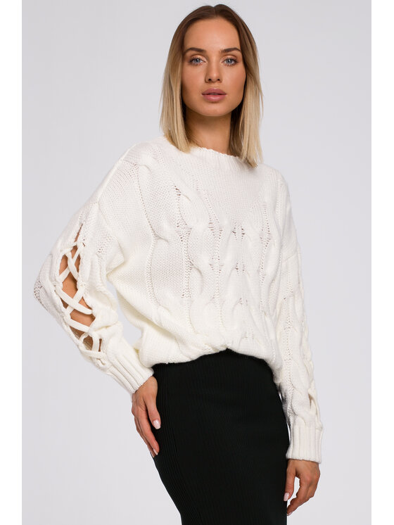 Made of Emotion Made of Emotion Sweter M539 Biały