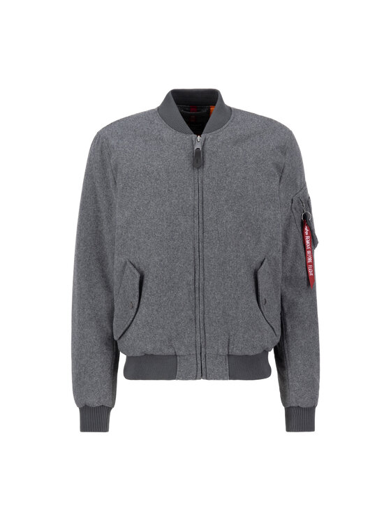 Alpha Industries Alpha Industries Kurtka bomber MA-1 Wool Bomber Jacket Srebrny Regular Fit