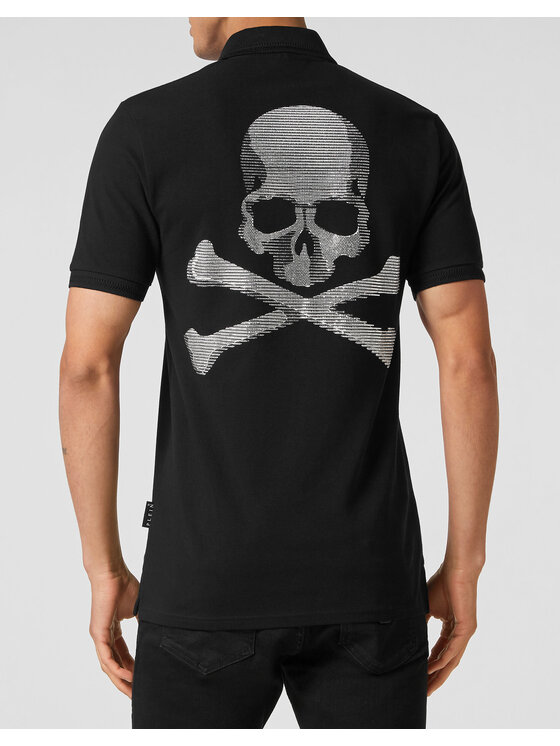 PHILIPP PLEIN PHILIPP PLEIN Polokošeľa 2527 Čierna Slim Fit