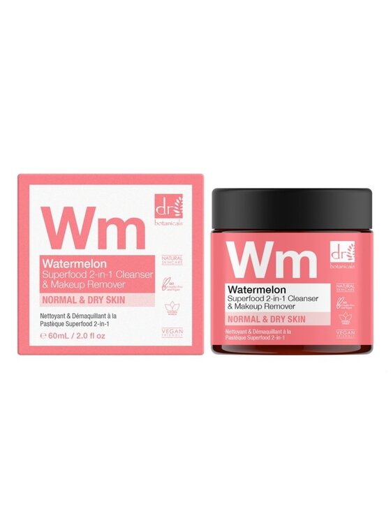 Dr Botanicals Dr Botanicals Żel 2 w 1 do twarzy z arbuza Superfood, idealny do demakijażu i oczyszczania, 60 ml Żel do mycia twarzy