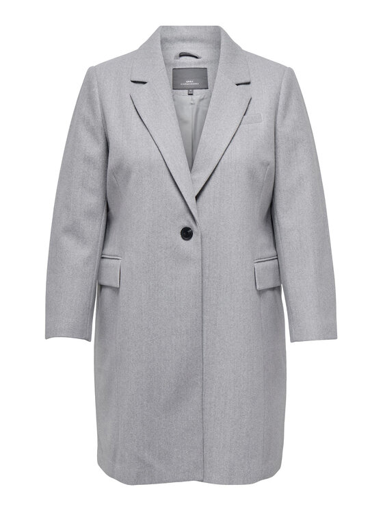 ONLY Carmakoma Prechodný kabát 15295413 Sivá Regular Fit