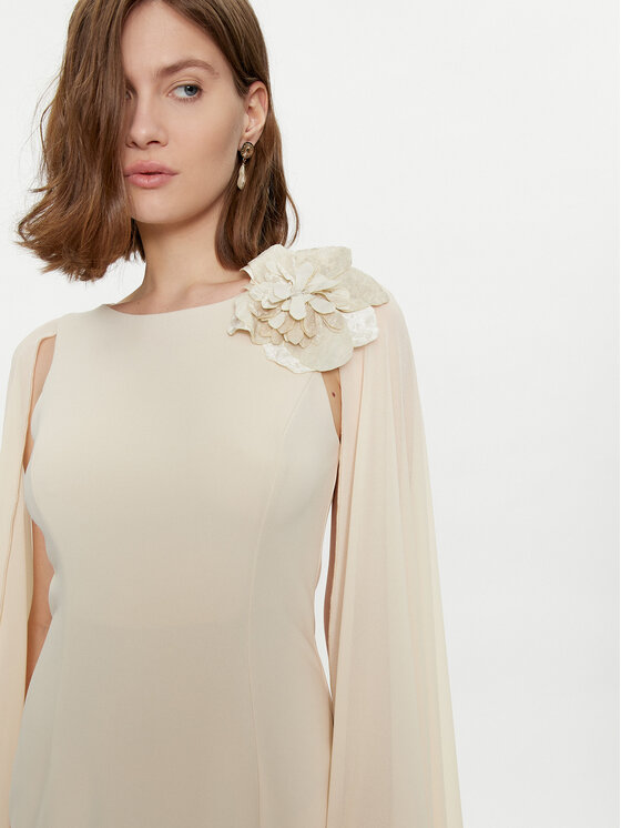 Rinascimento Rinascimento Coctailkleid CFC0117677003 Beige Regular Fit