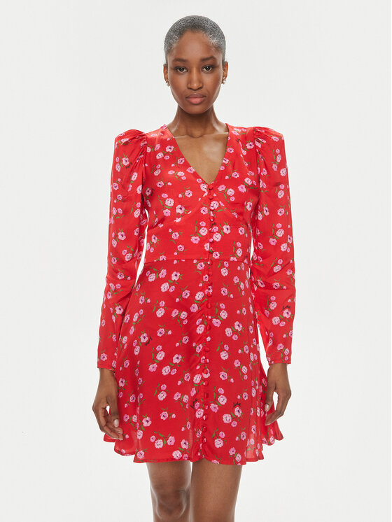 ROTATE ROTATE Coctailkleid 1121912946 Rot Regular Fit