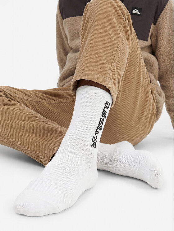 Quiksilver Quiksilver Hosszú zoknik AS_QUIKSILVER_100W_SS25 (3-PACK) Fehér