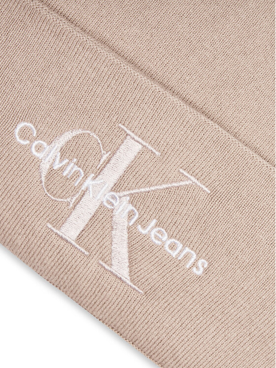 Calvin Klein Calvin Klein Kepurė Mono Logo Embro K60K612668 Smėlio