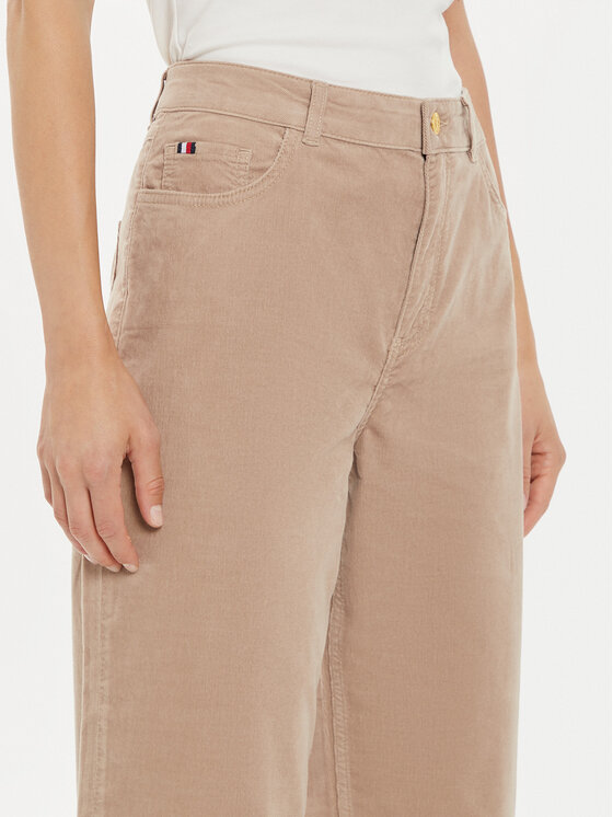 Tommy Hilfiger Tommy Hilfiger Riidest püksid WW0WW43631 Beež Relaxed Fit