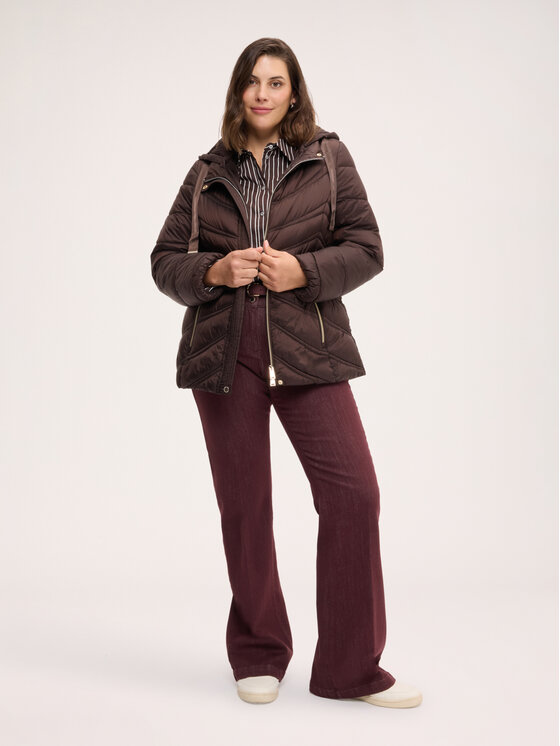 Fiorella Rubino Fiorella Rubino Giubbotto piumino F070T001509N032 Marrone Over Fit