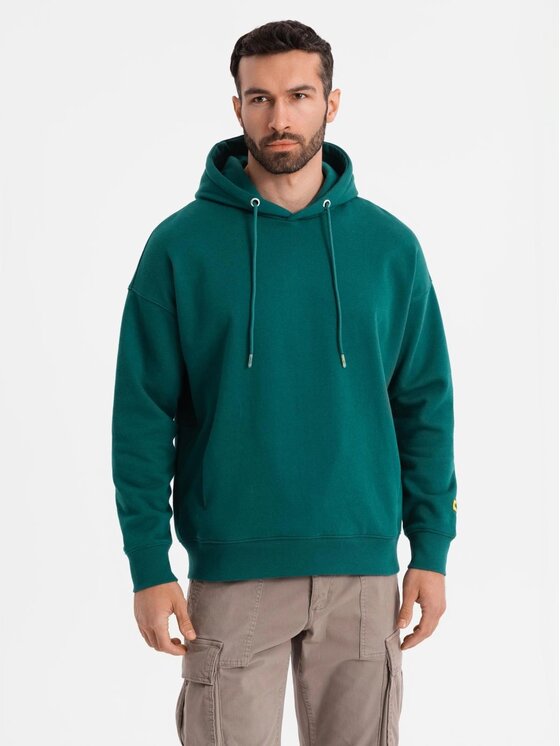 Ombre Ombre Mikina OU-SNBC-0105 Zelená Regular Fit