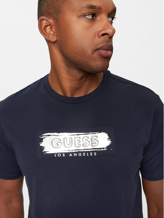 Guess Guess T-shirt M4BI61 K9RM1 Blu scuro Regular Fit