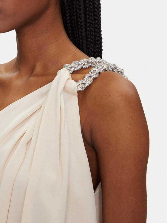 Eleh Eleh Abito da cocktail ESS250050 Écru Regular Fit