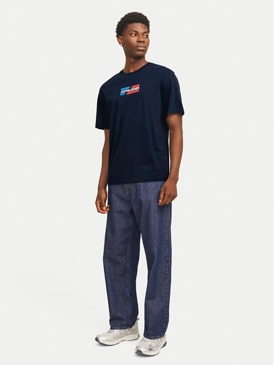 Jack & Jones Jack & Jones T-Shirt Corp Graphic 12268415 Granatowy Regular Fit