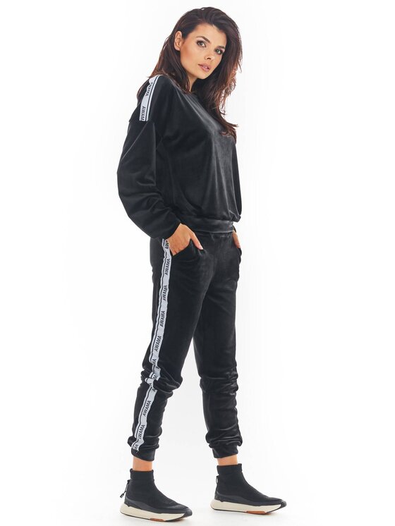 Awama Awama Bluza A374 Czarny Basic Fit