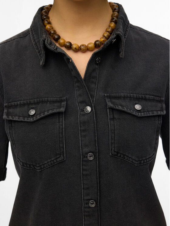 Vero Moda Vero Moda Дънкова рокля Jennie 10309665 Черен Regular Fit