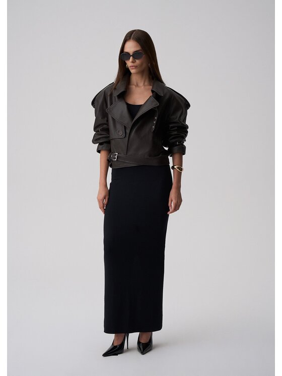 Le Collet Le Collet Sukienka dzianinowa KINN Czarny Extra Slim Fit