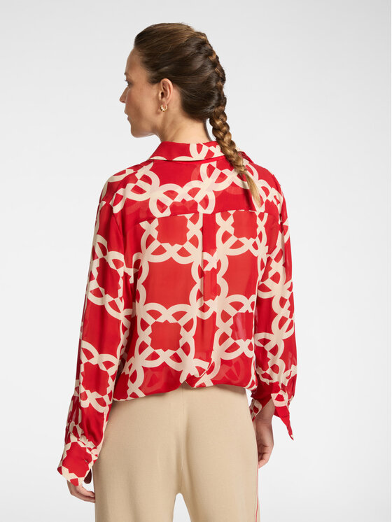 Elena Mirò Elena Mirò Camicia 5155P200217N003 Rosso Regular Fit