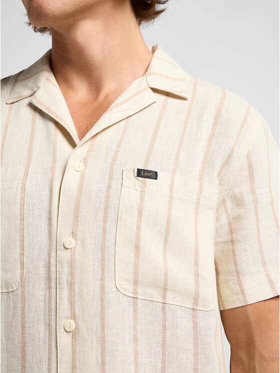 Lee Lee Camicia 2 PKT CAMP SHIRT Beige Comfort Fit