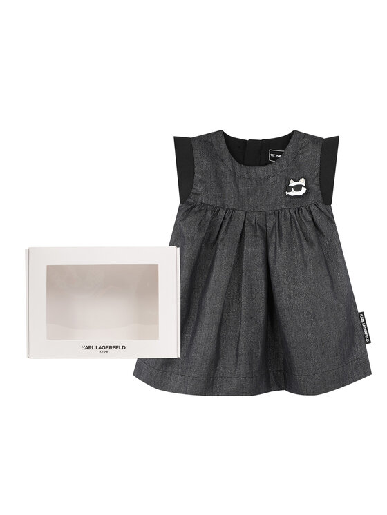 Karl Lagerfeld Kids Karl Lagerfeld Kids Každodenné šaty Z30514 S Sivá Regular Fit