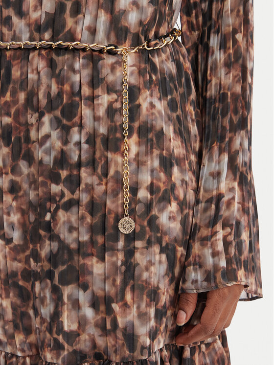Guess Guess Ежедневна рокля W6RK37 WJ712 Кафяв Regular Fit