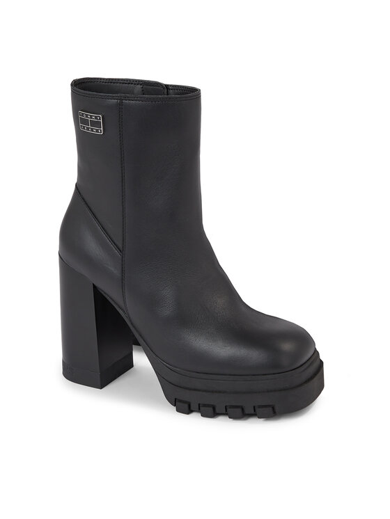 Tommy Jeans Tommy Jeans Polokozačky Tjw High Heel Ankle EN0EN02256 Černá