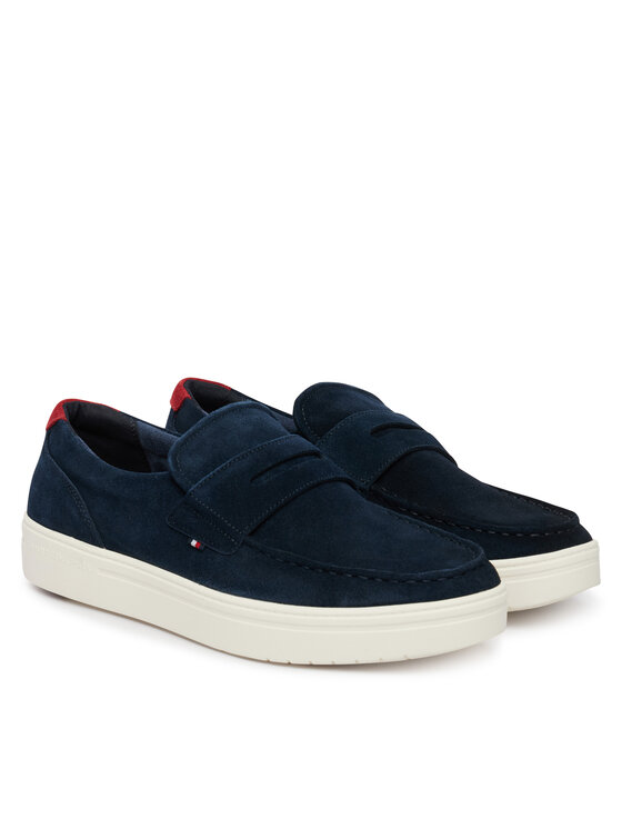 Tommy Hilfiger Tommy Hilfiger Pantofi Modern Light Hybrid Suede Loafer FM0FM05786 Bleumarin