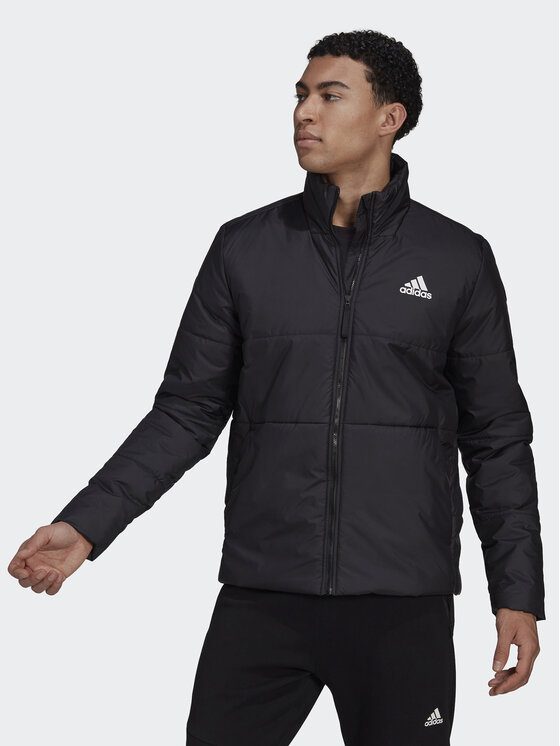 adidas Dūnu jaka Bsc 3-Stripes HG8758 Melns Regular Fit