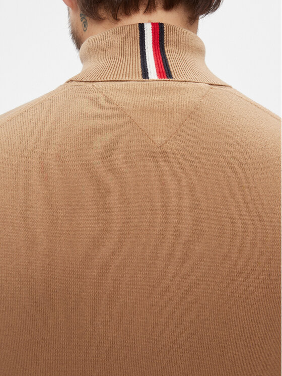 Tommy Hilfiger Tommy Hilfiger Rollkragenpullover Pima MW0MW28048 Beige Regular Fit