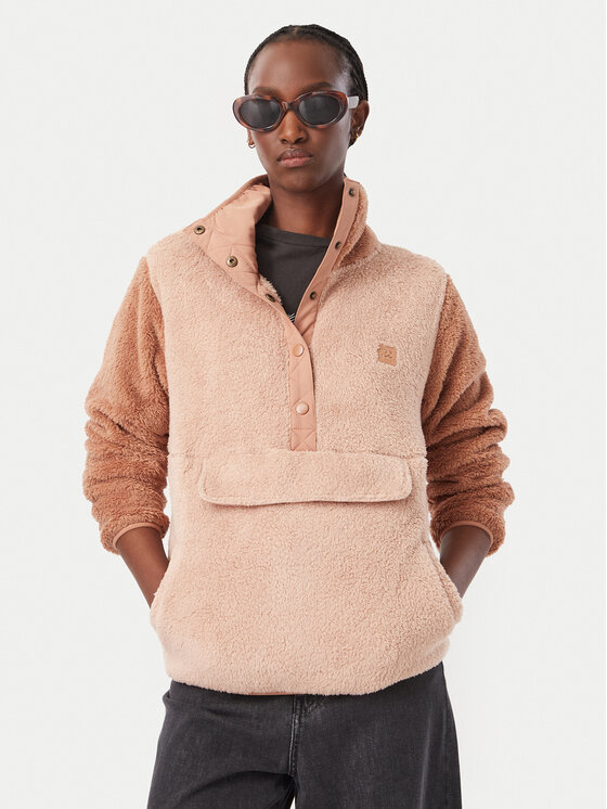 Billabong Billabong Fleecová mikina EBJPF00141 Tmavě béžová Relaxed Fit