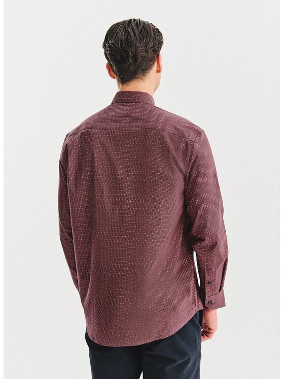 Pako Lorente Pako Lorente Koszula P25WF-1X-068 Bordowy Regular Fit