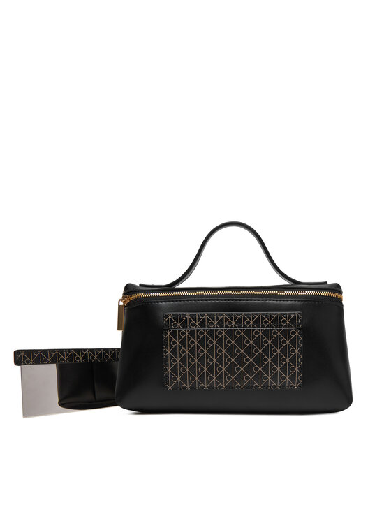 Calvin Klein Geantă pentru cosmetice Emblem Aop Beauty Case Giftset LV04F1102G Negru