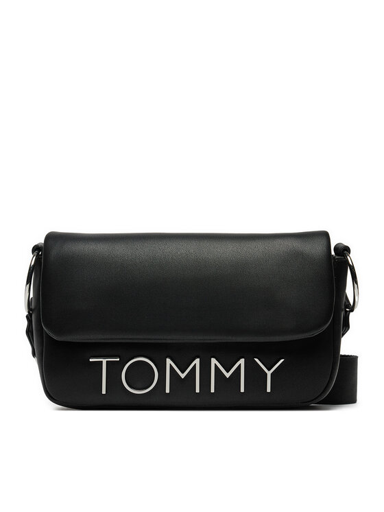 Tommy Jeans Ročna Torba Tjw Bold Elongated Flap Cross. AW0AW16258 Črna