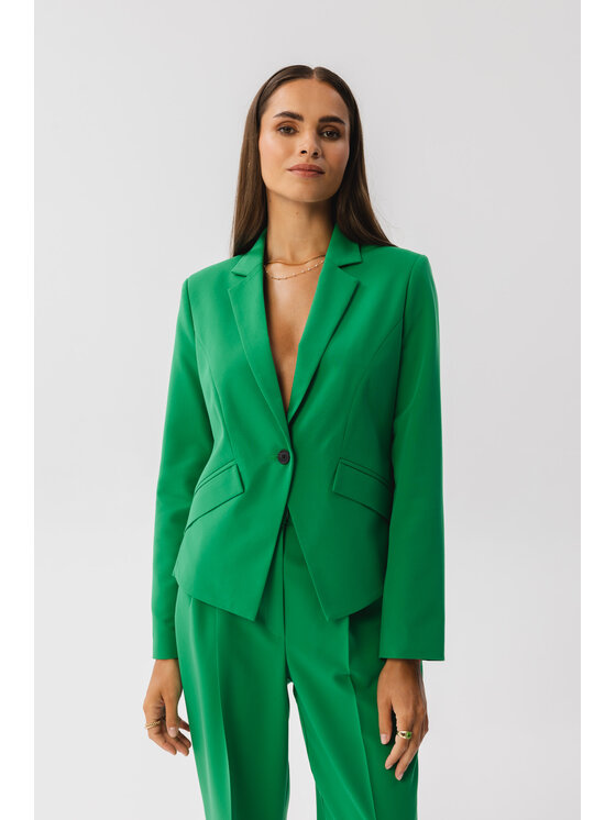 Stylove Stylove Marynarka S353 Zielony Modern Fit