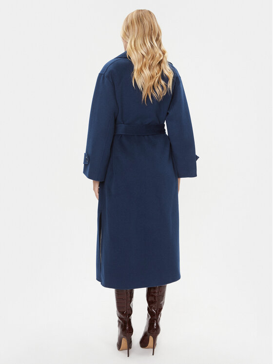 Luisa Spagnoli Luisa Spagnoli Palton de lână Sballo 540243 Bleumarin Regular Fit