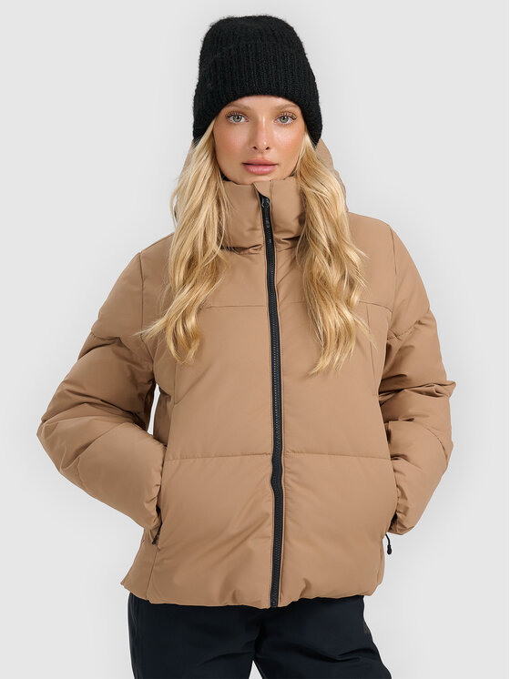 4F 4F Kurtka narciarska SKIWEAR Brązowy jasny Regular Fit