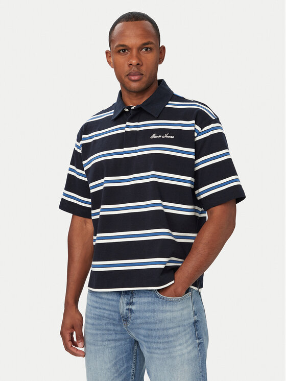 Guess Jeans Tricou polo M6YP06 K3983 Bleumarin Regular Fit