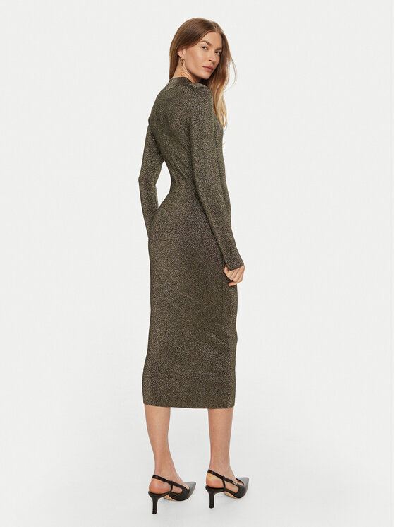 MICHAEL Michael Kors MICHAEL Michael Kors Rochie tricotată MF482KPAFB Auriu Slim Fit