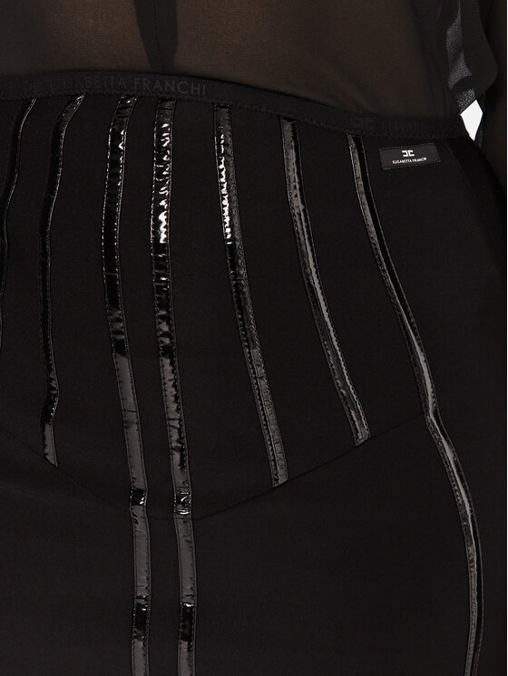 Elisabetta Franchi Elisabetta Franchi Zīmuļveida svārki GO-124-57E2-V460 Melns Slim Fit