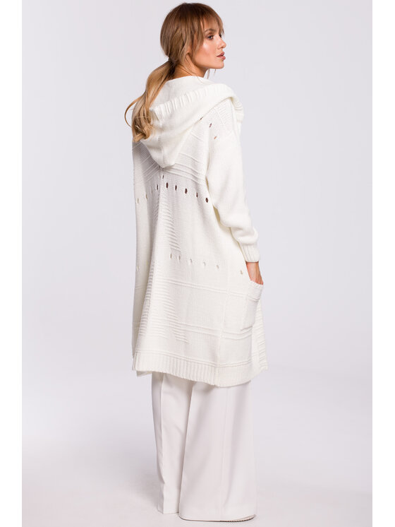 Made of Emotion Made of Emotion Sweter M513 Biały Classic Fit