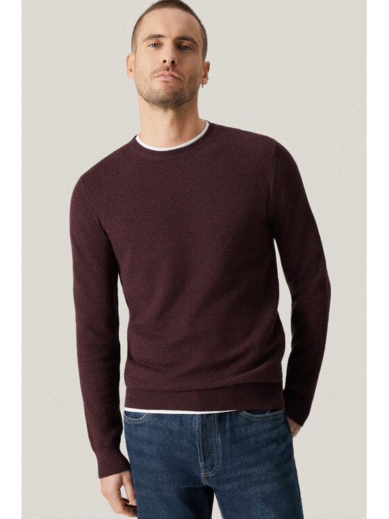 Próchnik Próchnik Sweter PM17 SW073225000116 Bordowy Regular Fit