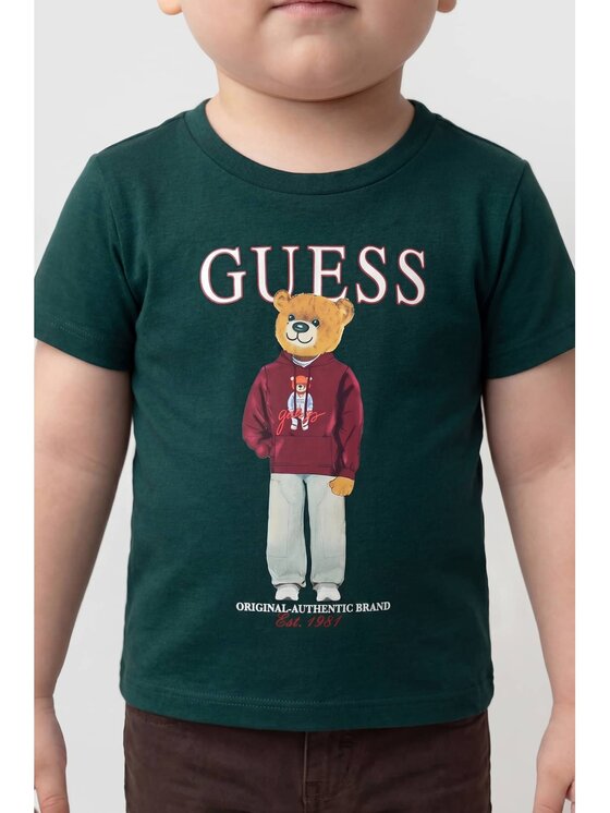 Guess Kids Guess Kids T-Shirt 183054 Zielony Classic Fit