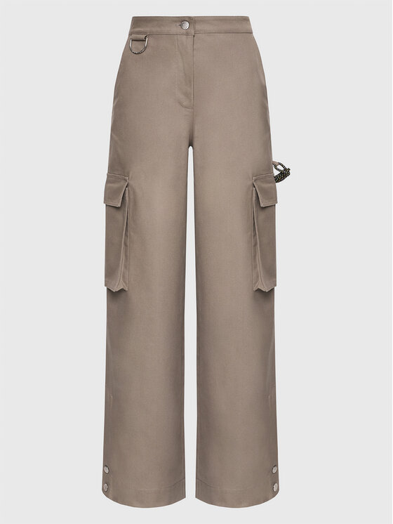 Remain Remain Spodnie materiałowe Canvas RM2158 Beżowy Relaxed Fit