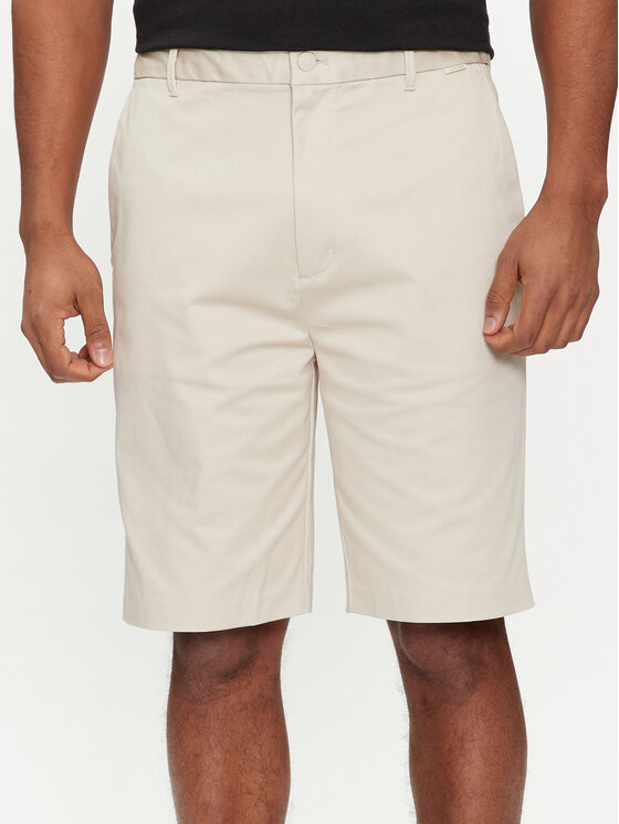 Calvin Klein Calvin Klein Stoffshorts Sateen K10K112831 Beige Straight Fit