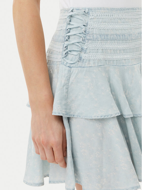 Guess Guess Cпідниця-міні W5GD85 D5N81 Блакитний Regular Fit