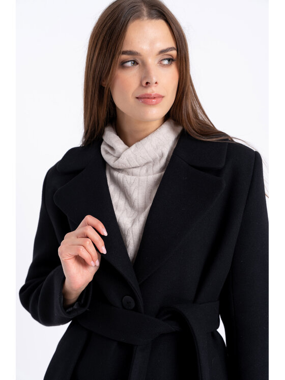 CLICK CLICK Zimný kabát 70-0018 Čierna Comfortable Fit