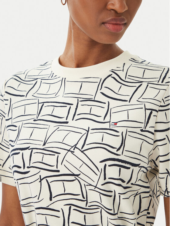 Tommy Hilfiger Tommy Hilfiger Každodenní šaty WW0WW49772 Světle béžová Regular Fit
