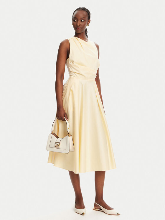 Elisabetta Franchi Elisabetta Franchi Sukienka koktajlowa ABT5252E2 DC7 Żółty Regular Fit