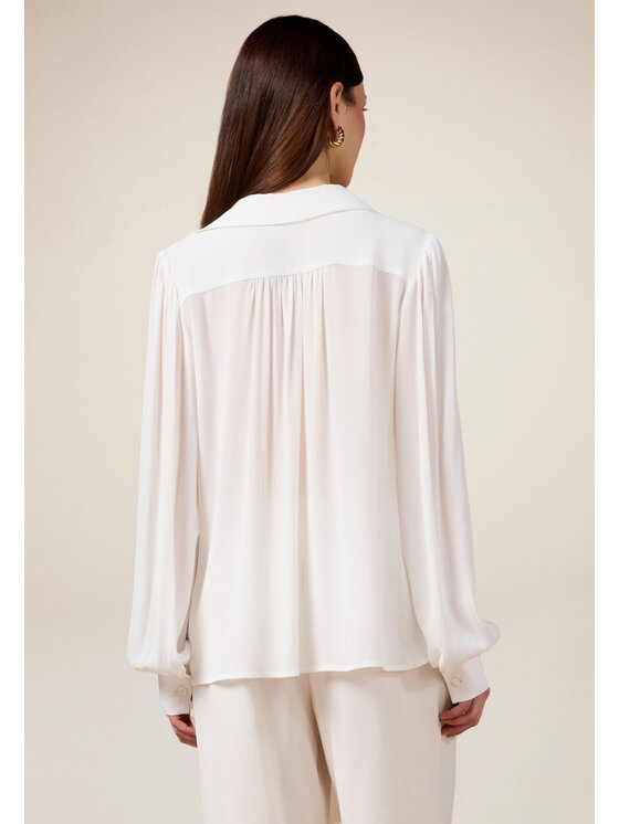 Oltre Oltre Blusa 2499J000742N021 Bianco Regular Fit