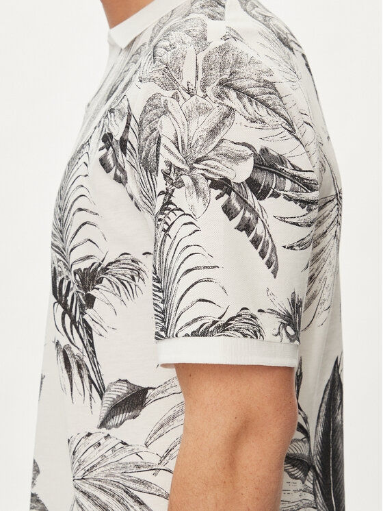 Jack & Jones Jack & Jones Тениска с яка и копчета Guru 12250733 Бял Standard Fit