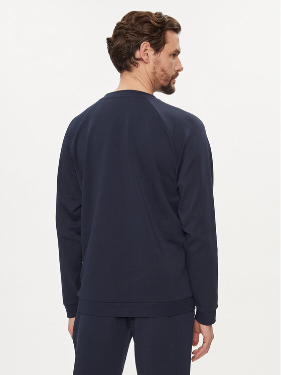 HUGO Hugo Pulóver Patch 50510535 Sötétkék Relaxed Fit