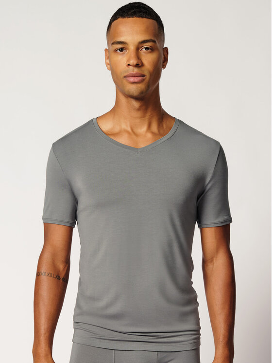 Skiny Skiny Tričko 81428 Strieborná Regular Fit