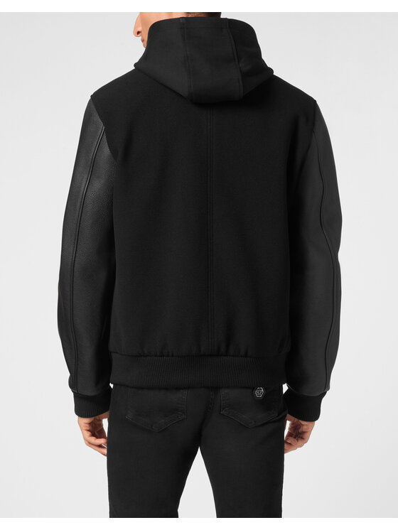 PHILIPP PLEIN PHILIPP PLEIN Kurtka bomber 9477 Czarny Regular Fit